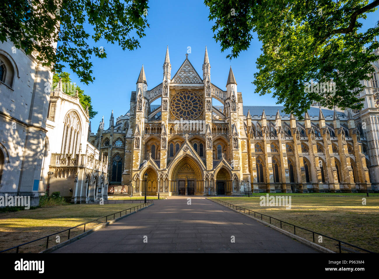 La Abadía de Westminster en Londres, Inglaterra, Reino Unido. Foto de stock