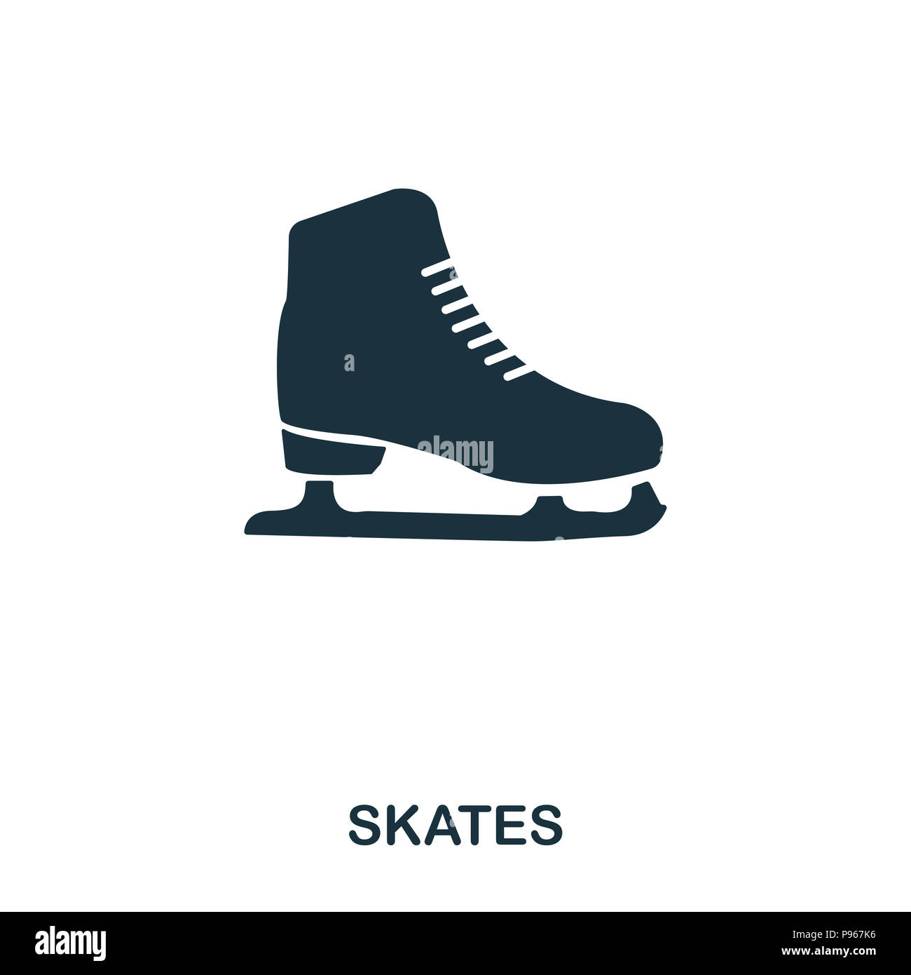 Skates icono. El diseño de iconos de estilo Premium. Interfaz de usuario. Ilustración de Skates icono. Pictograma aislado en blanco. Listo para usar en diseño web, aplicaciones, software, prin Foto de stock