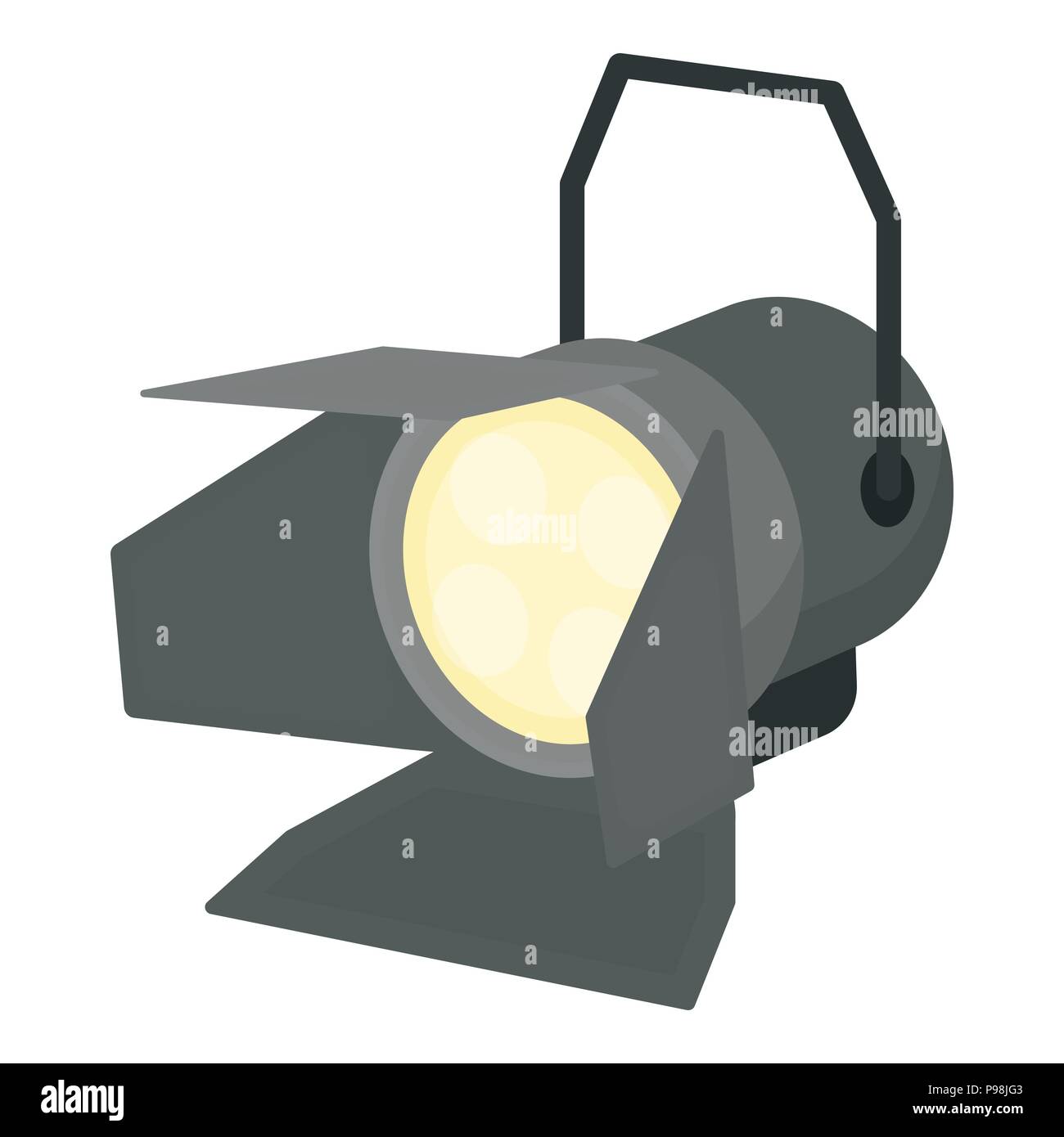 Icono de Spotlight en el estilo de dibujos animados aislado sobre fondo