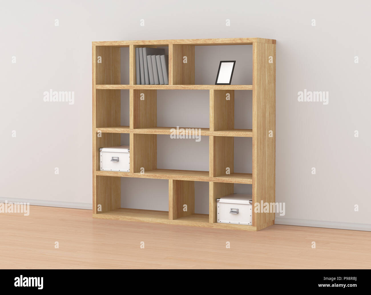 Estantes hechos de cajas de madera para pequeñas cosas para el hogar  Fotografía de stock - Alamy