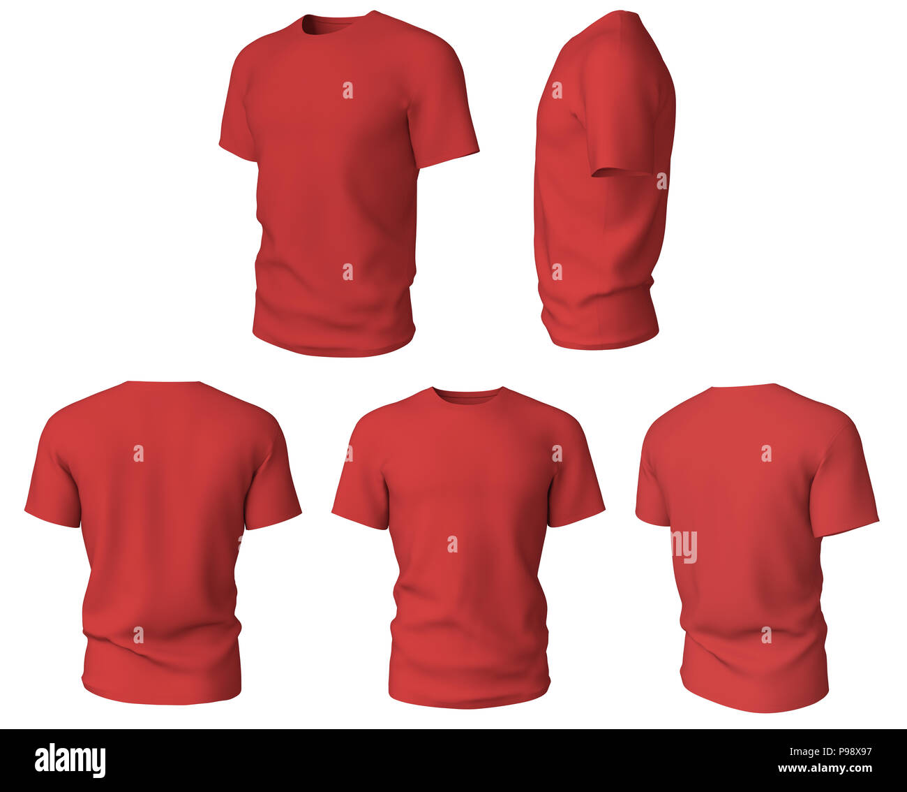 playeras rojas para hombre