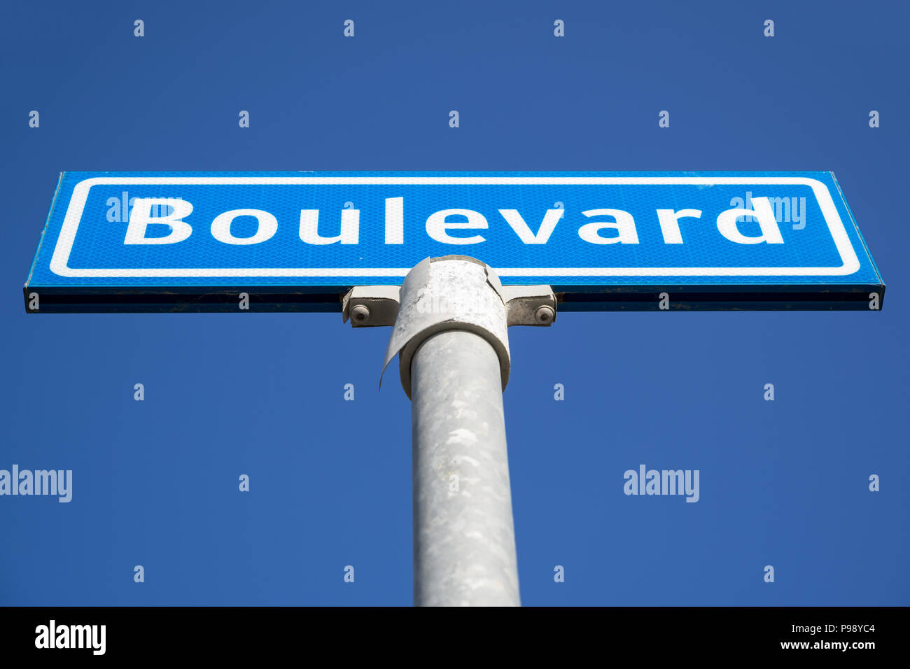 Señal de carretera holandés: el nombre de la calle Foto de stock