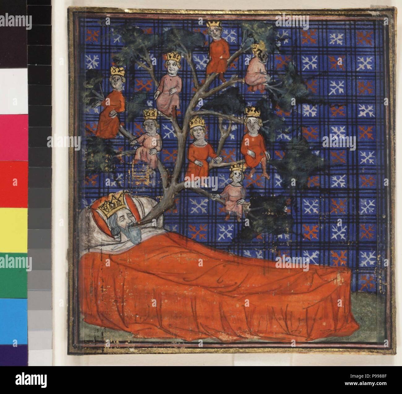 El árbol de Jesé (desde la Biblia por Guiart historiale des Moulins