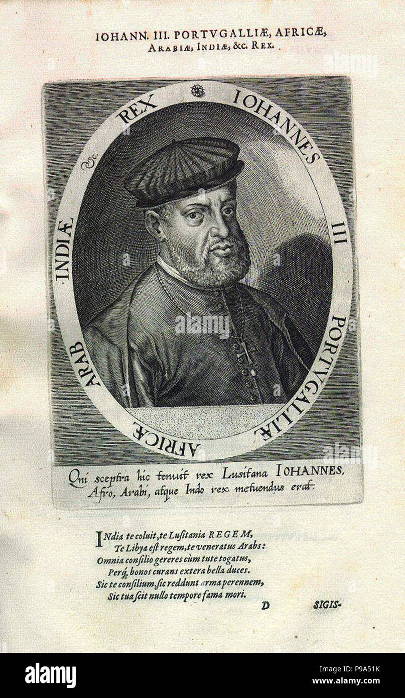 El rey Juan III de Portugal y de los Algarves. Desde Atrium heroicum Augsburgo, 1600-1602. Museo: Colección privada. Foto de stock