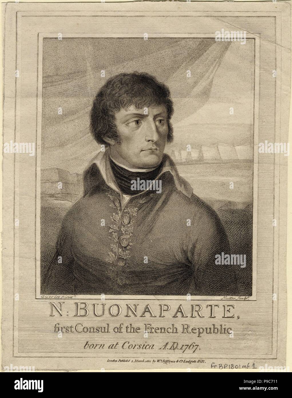 Napoleón Bonaparte como Primer Cónsul de Francia. Museo: Colección privada. Foto de stock