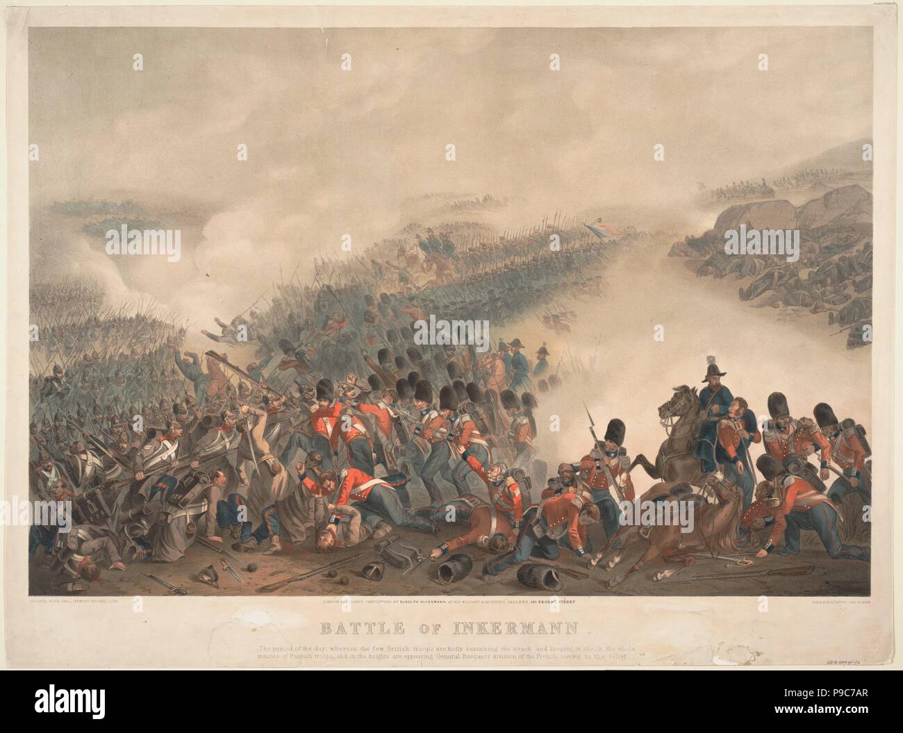La batalla de Inkerman el 5 de noviembre de 1854. Museo: Colección privada. Foto de stock