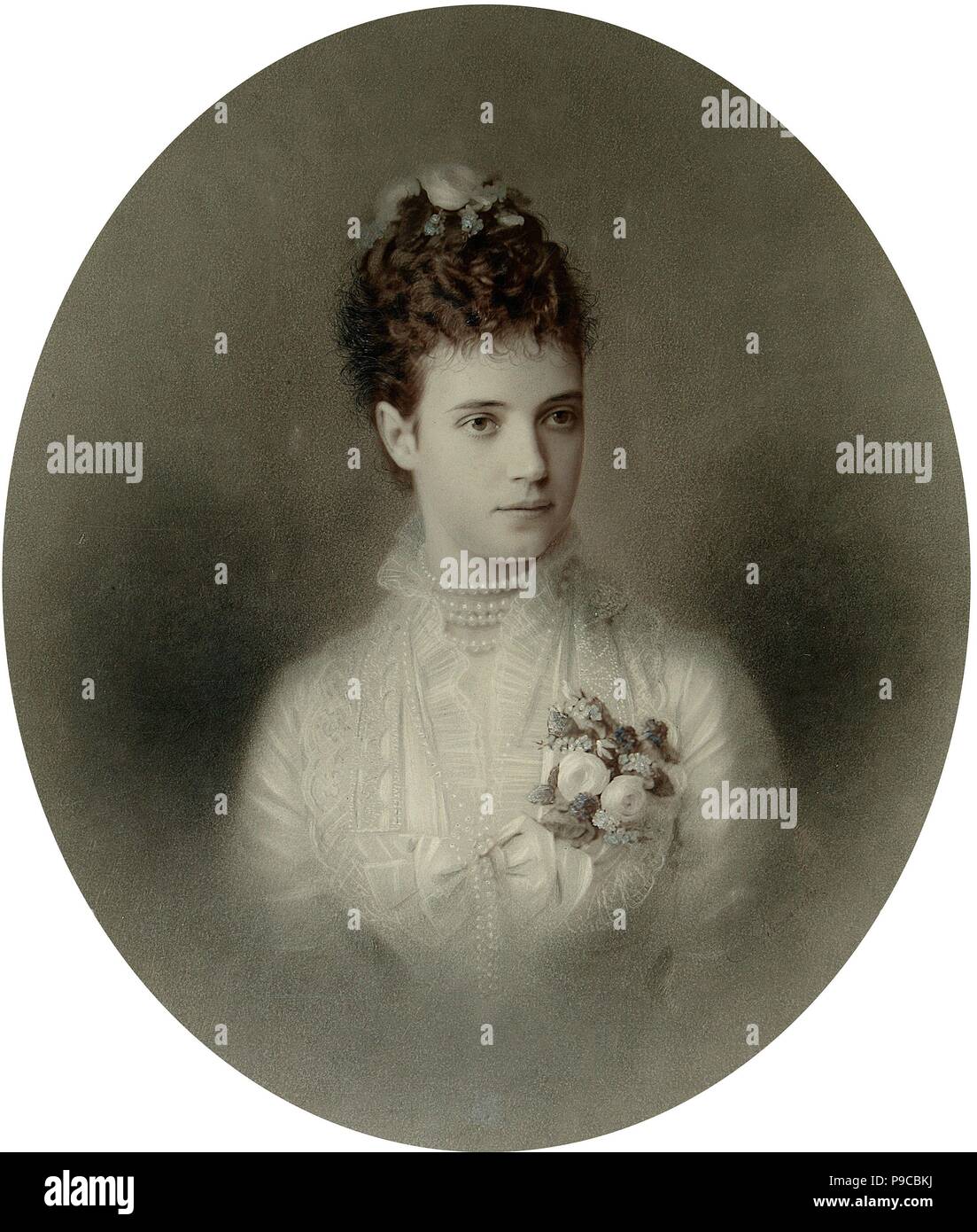 Retrato de la Emperatriz María Fyodorovna (Dagmar de Dinamarca) (1847-1928). Museo: Biblioteca Estatal de Rusia, Moscú. Foto de stock