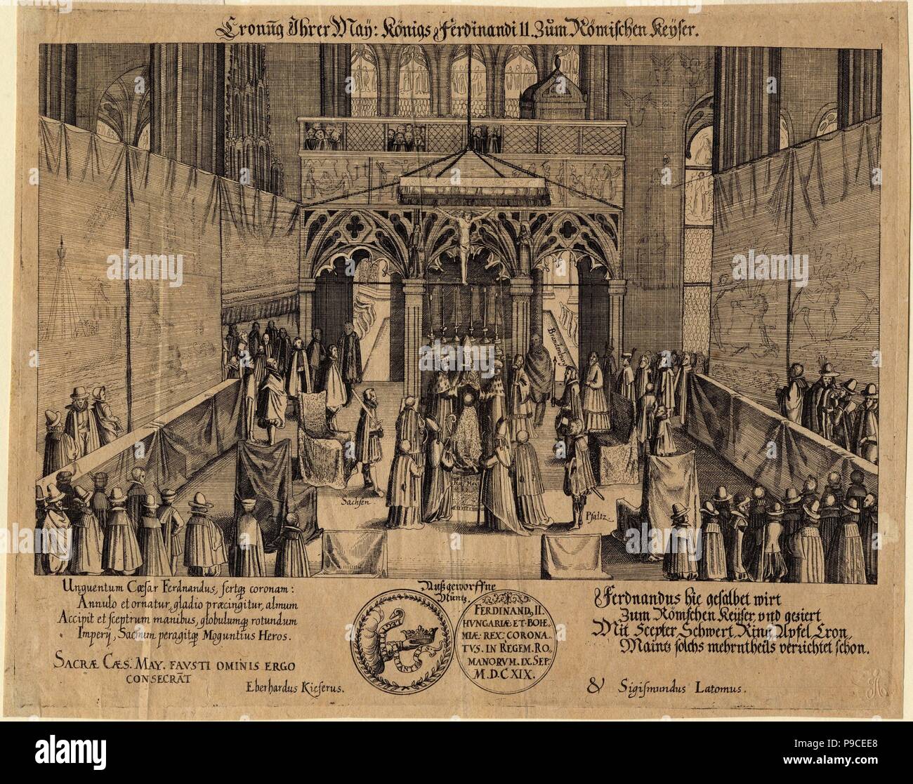 La coronación del rey Fernando II como Emperador del Sacro Imperio