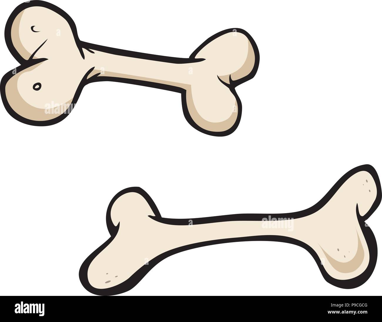 Ilustración vectorial de dibujos animados de huesos Imagen Vector de stock  - Alamy