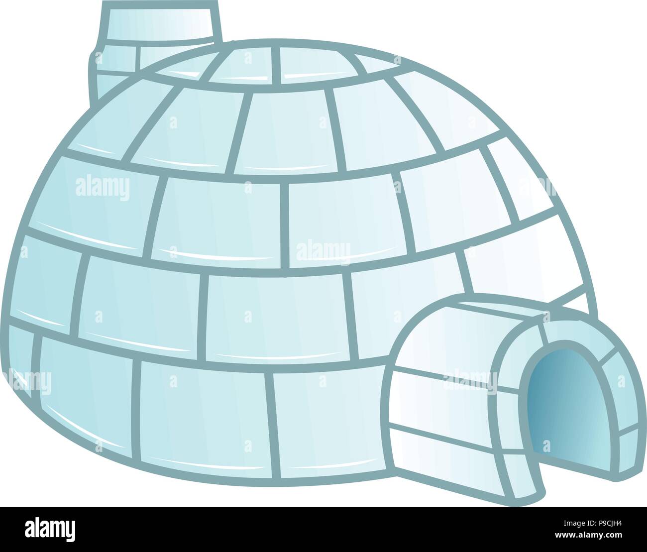 Ilustración vectorial de dibujos animados de un iglú Imagen Vector de stock - Alamy
