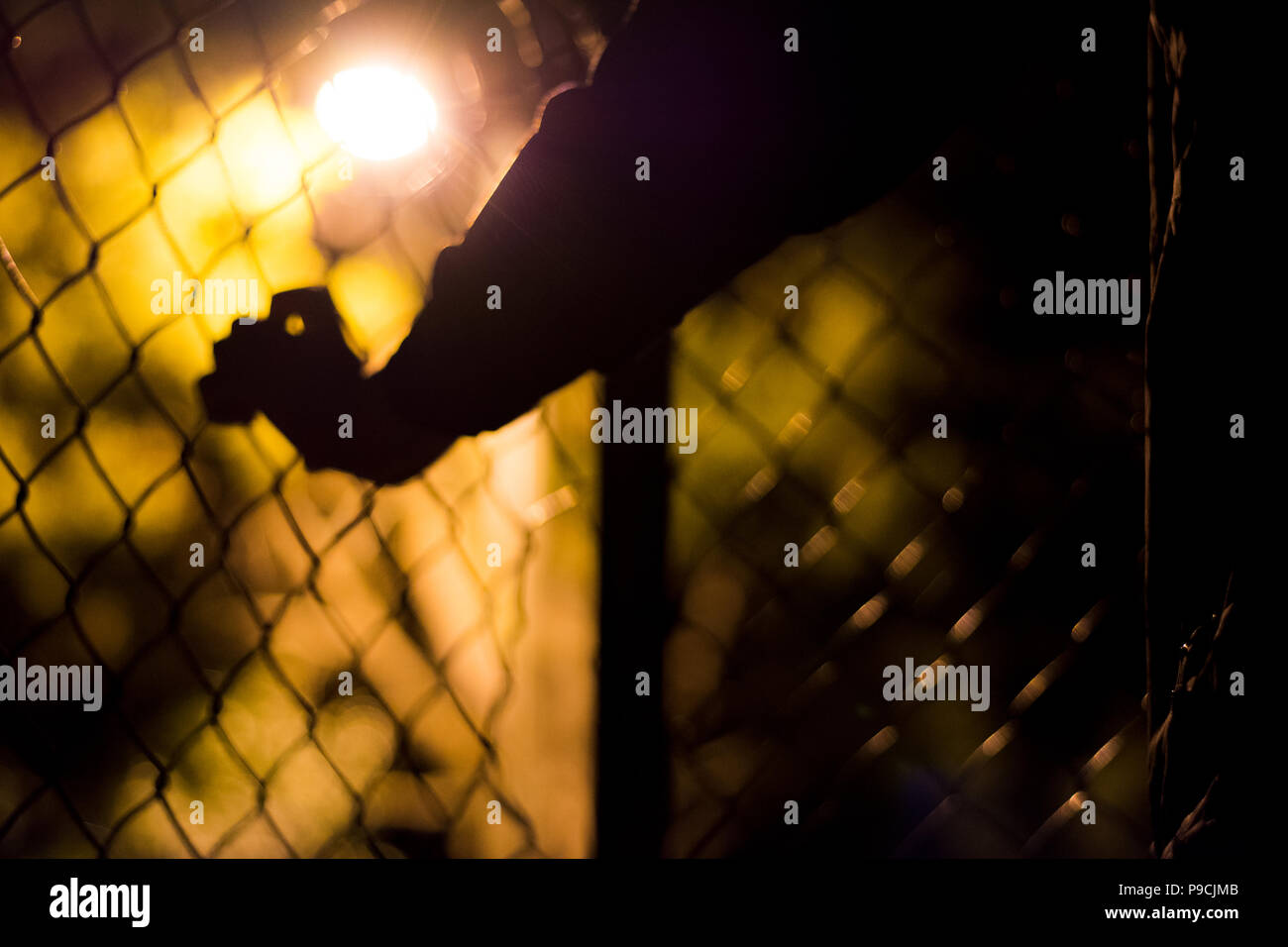 Ladrón en pared de noche Fotografía de stock - Alamy