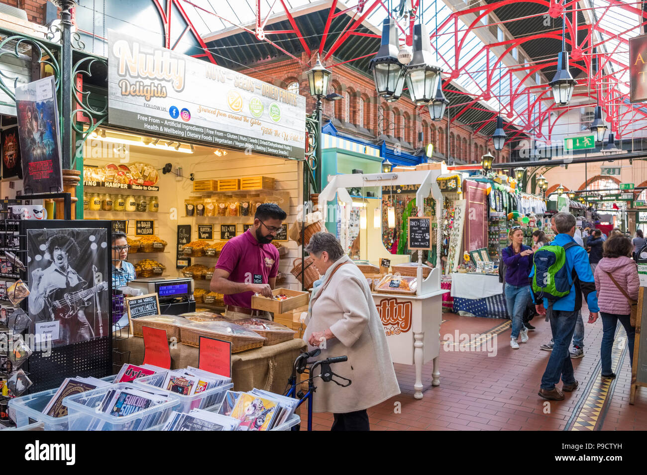 Georges Street Market Arcade, Dublín, Irlanda, Europa Foto de stock