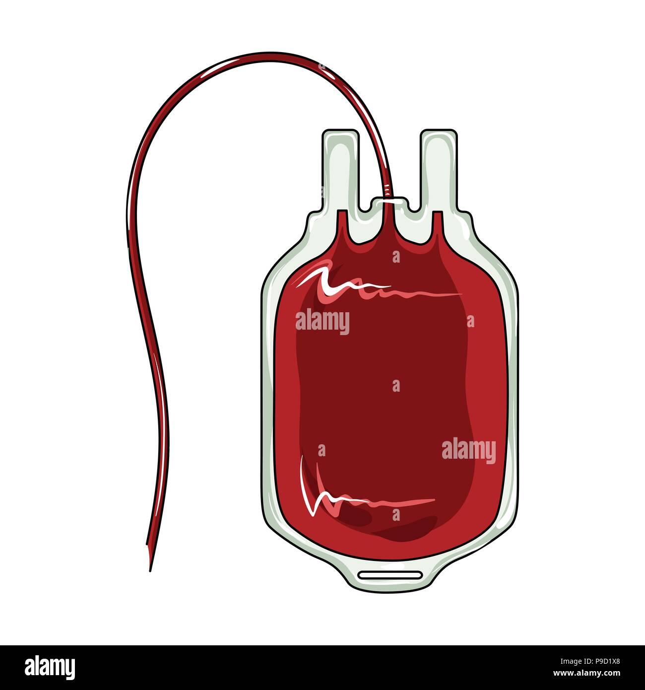 Bolsa de sangre.medicamento único icono en el estilo de dibujos animados  símbolo ilustración vectorial de stock Imagen Vector de stock - Alamy