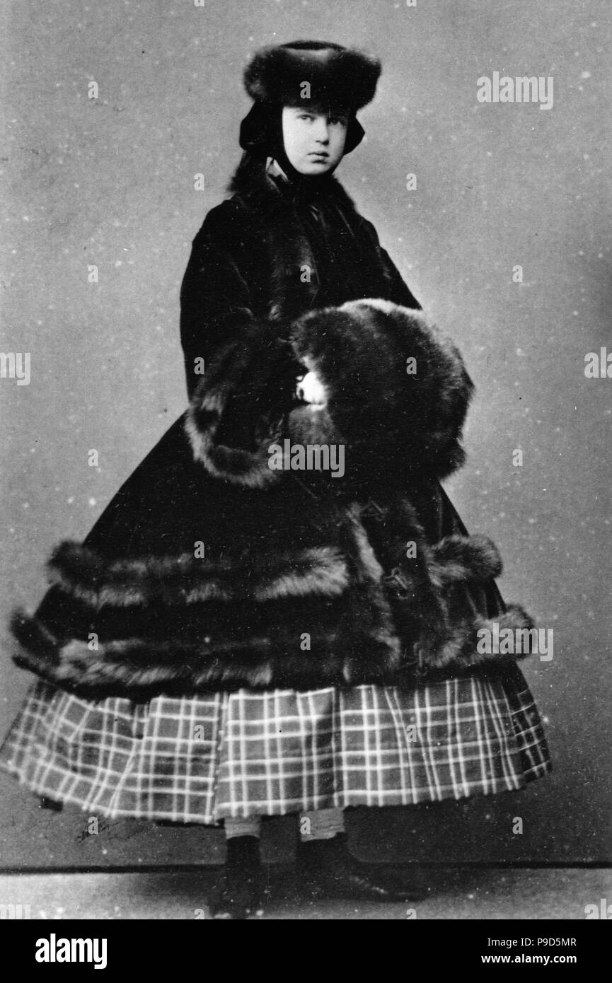 Retrato de la Gran Duquesa María Alexandrovna de Rusia (1853-1920). Museo Estatal Ruso: fotografías y películas de archivo, de Krasnogorsk. Foto de stock
