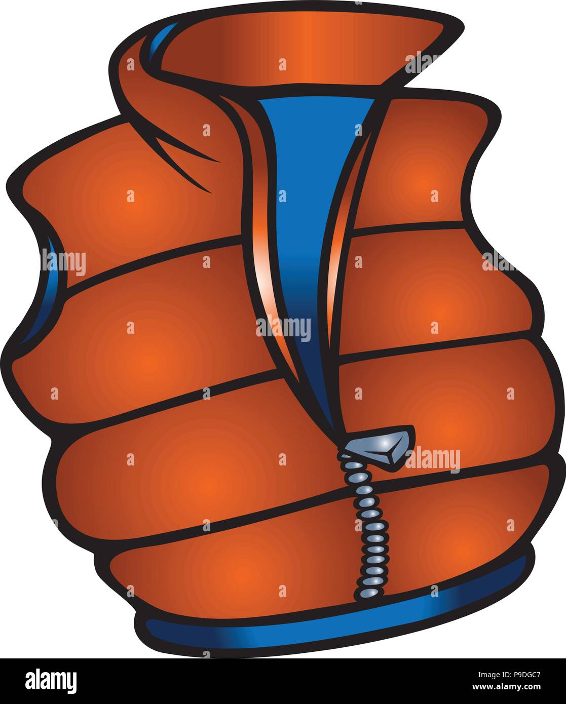 Ilustración vectorial de dibujos animados de un chaleco salvavidas Imagen  Vector de stock - Alamy