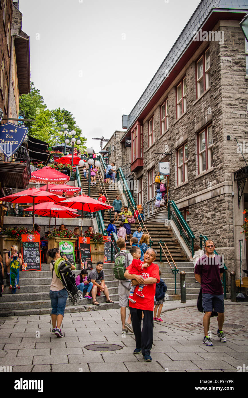 Pasos de vértigo Quebec Canadá Foto de stock