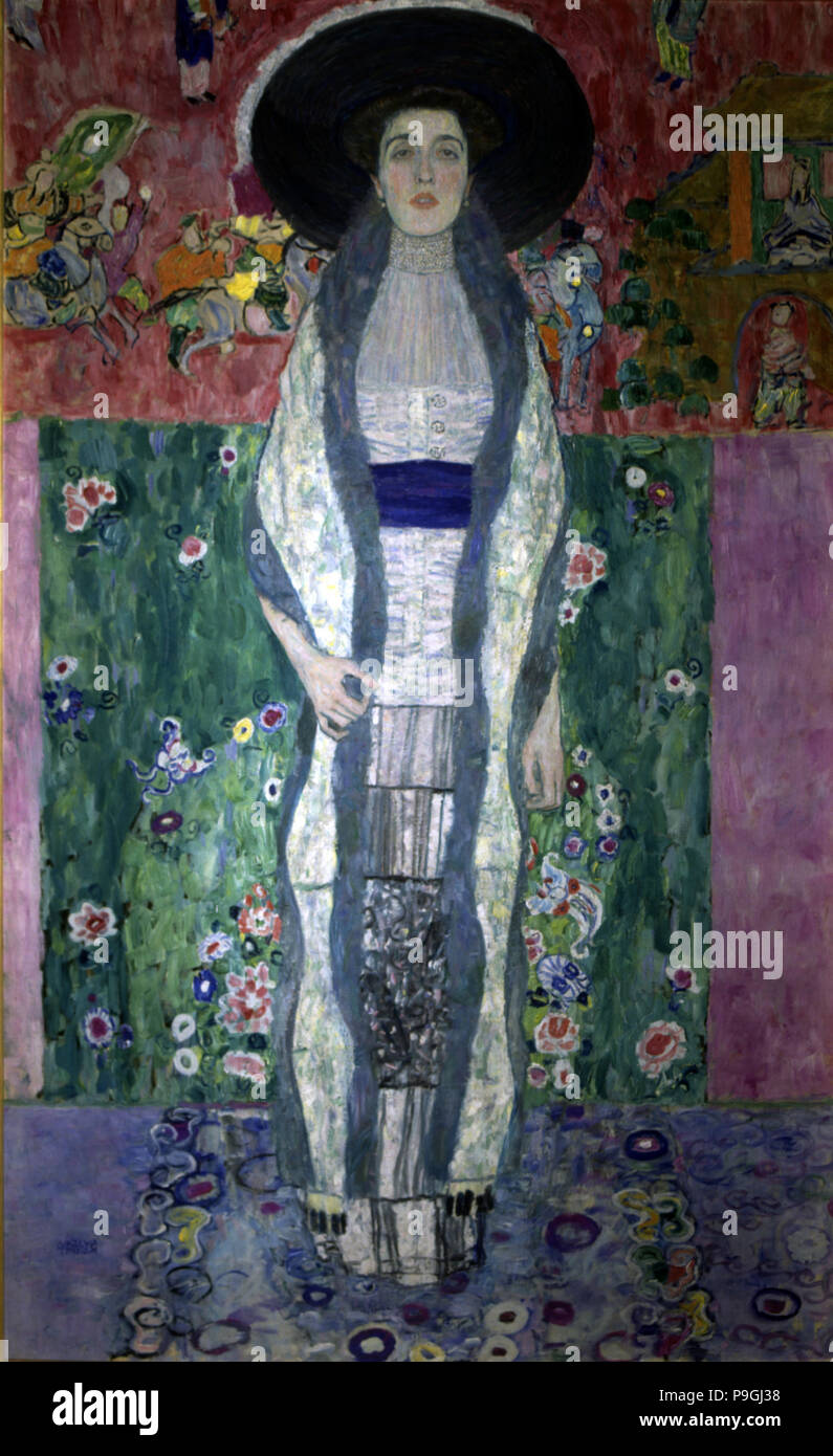 "Adele Bloch Baver II', de 1912, por Gustav Klimt. Foto de stock