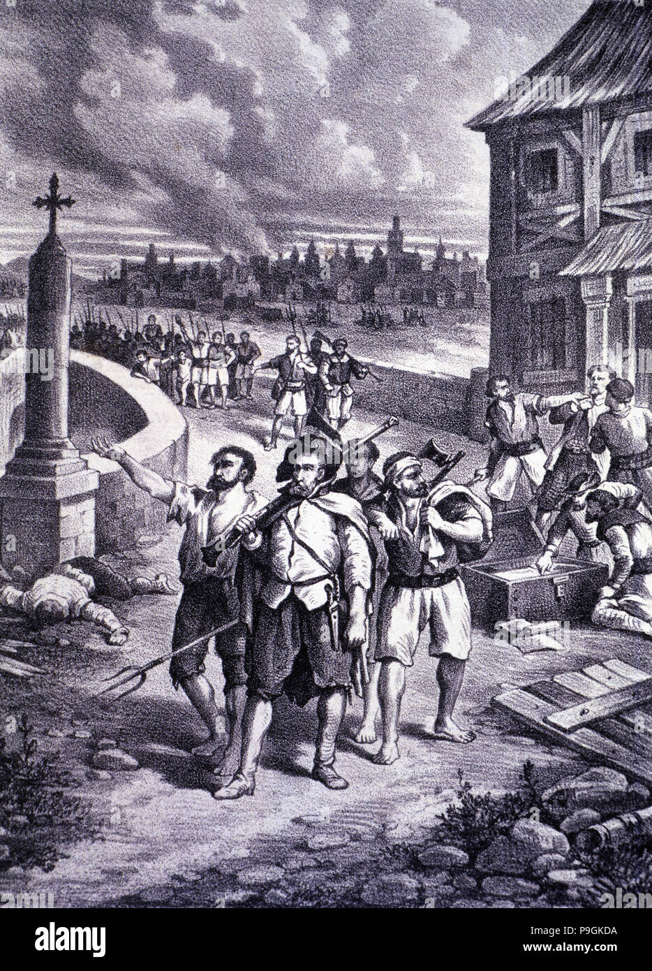 Cofradías de Valencia (1519 - 1523), los disturbios y la rebelión de los  gremios de artesanos en contra de los nobles Fotografía de stock - Alamy