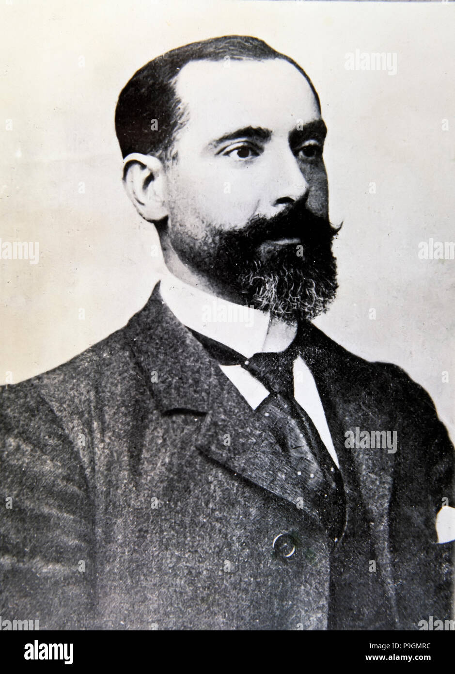 Sabino Arana (1865-1903), político nacionalista vasco, tiempo de reproducción fotográfica. Foto de stock
