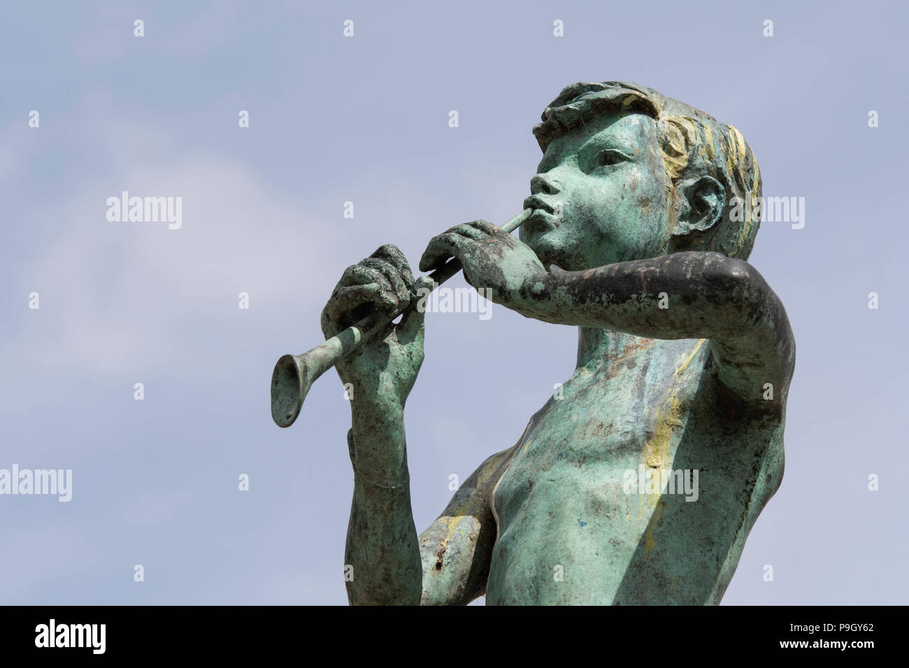 Estatua de Peter Pan, de Kirriemuir Angus, Escocia. Foto de stock