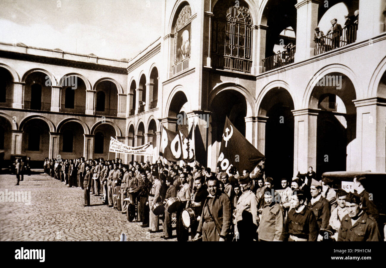 Guerra Civil española (1936 1939), la formación de milicias POUM en