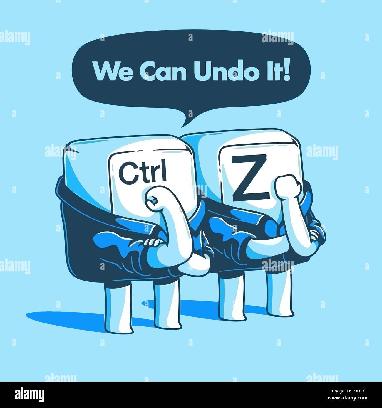 Equipo de 'Undo' Arte Digital ilustración (vectoriales) Ctrl Z