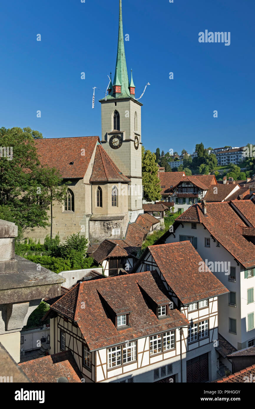 Iglesia Nydeggkirche Ciudad Vieja Berna, Suiza Foto de stock