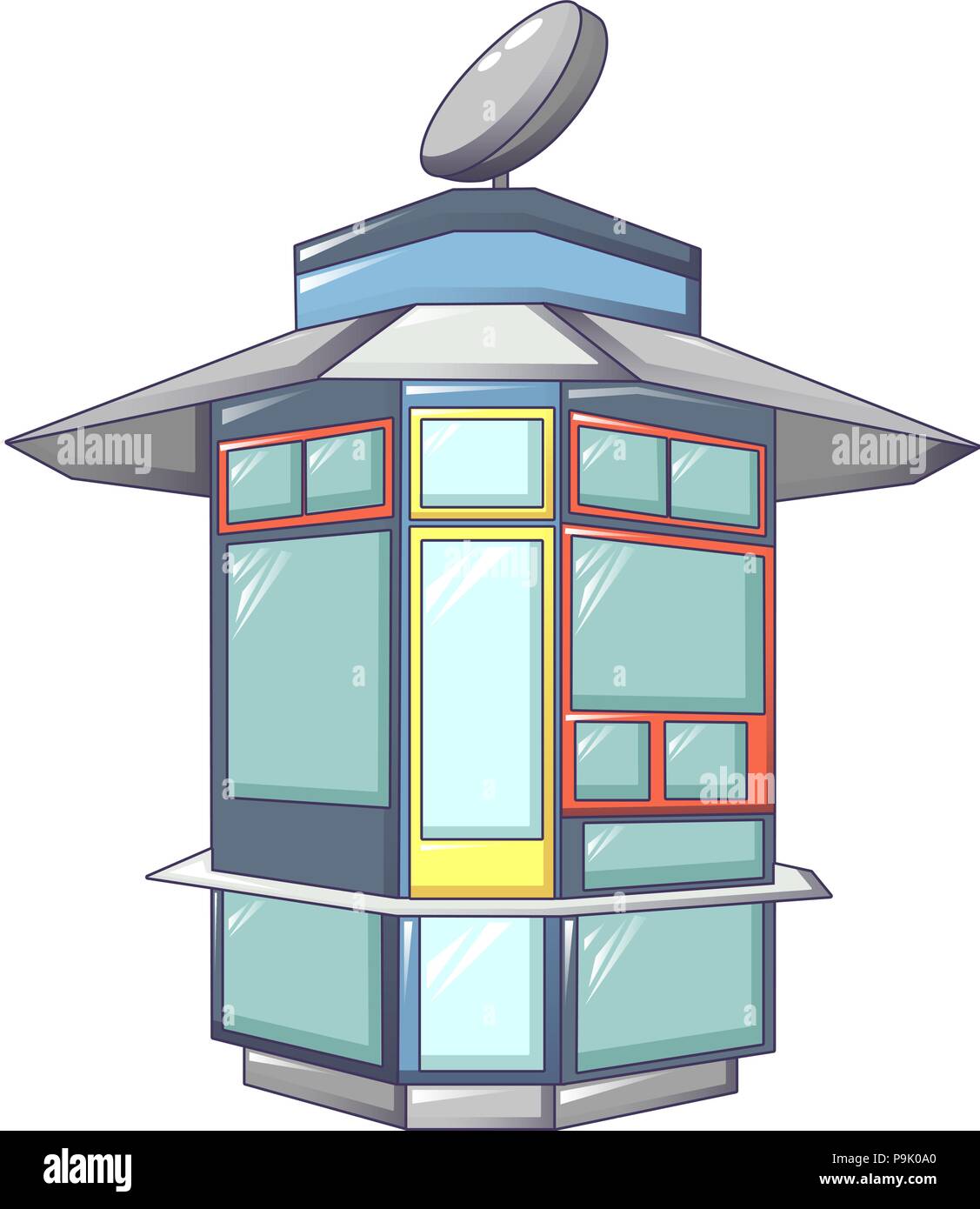 Tienda de la calle kiosco, icono de estilo de dibujos animados Imagen  Vector de stock - Alamy