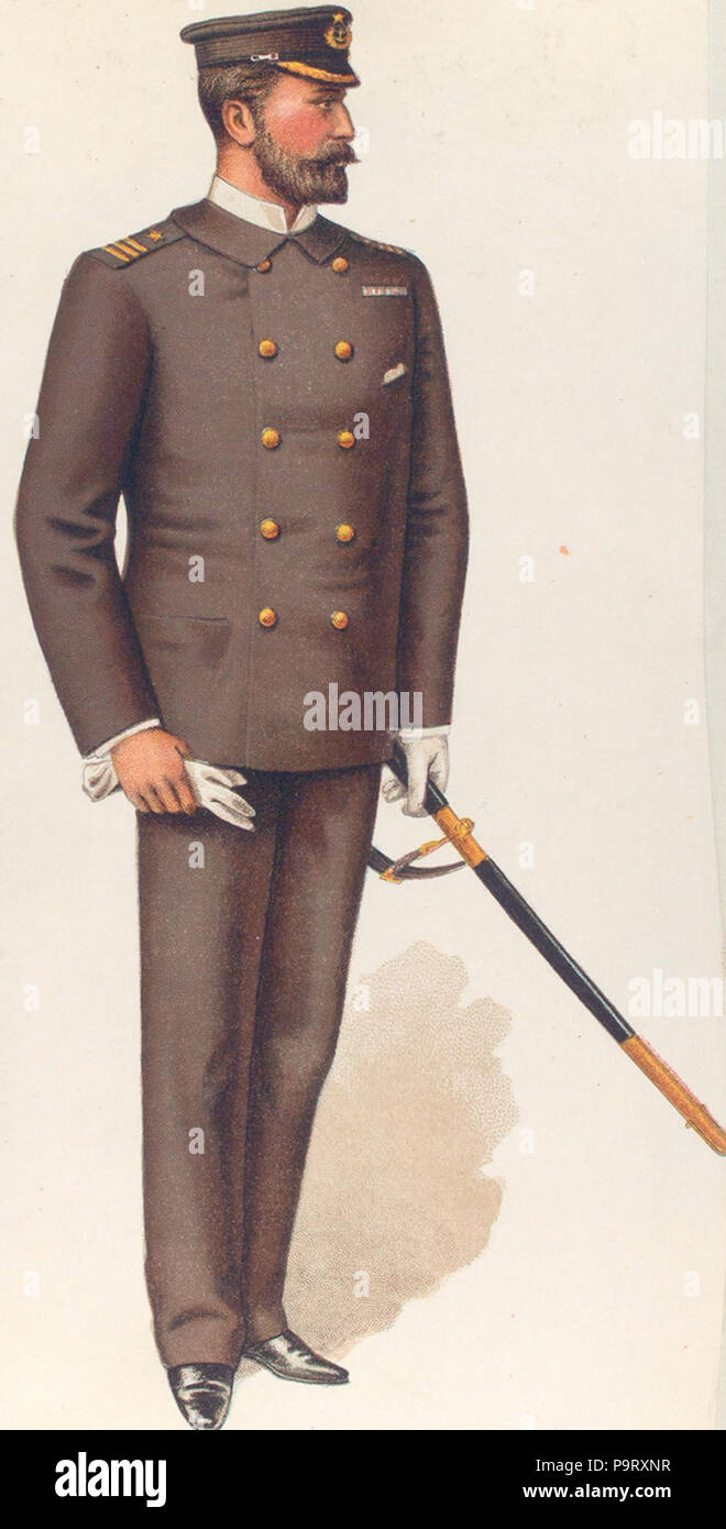 Inglés: el uniforme oficial de la Armada chilena, c 1890 . en 1890 306 El  uniforme de oficial de la Armada de Chile Fotografía de stock - Alamy