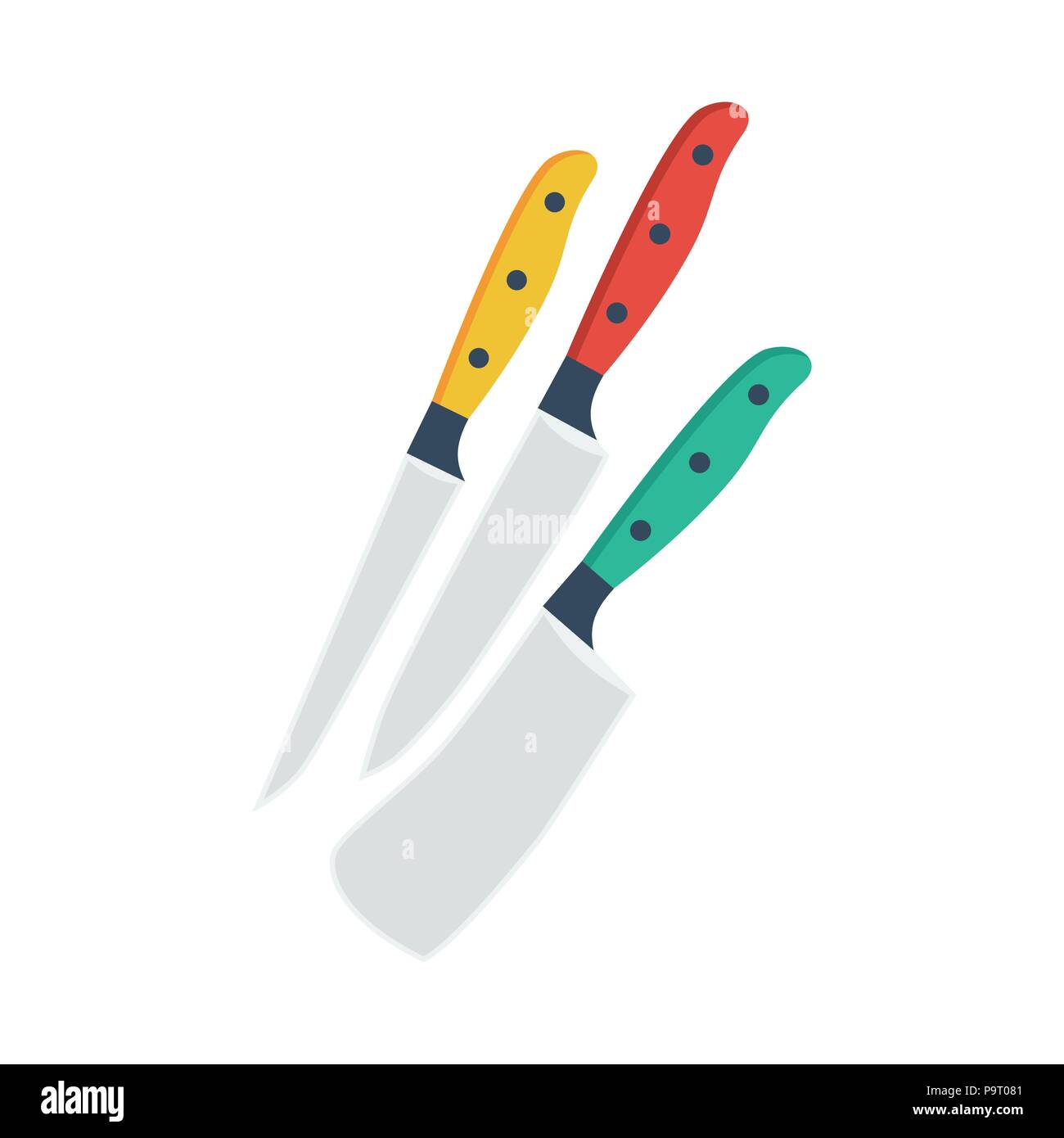 Cuchillos de cocina icono en el estilo de dibujos animados aislado sobre  fondo blanco. Símbolo de la cocina ilustración vectorial Imagen Vector de  stock - Alamy