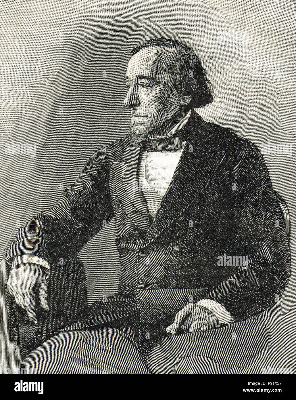 Benjamín Disraeli, Primer Ministro británico, primer conde de Beaconsfield Foto de stock