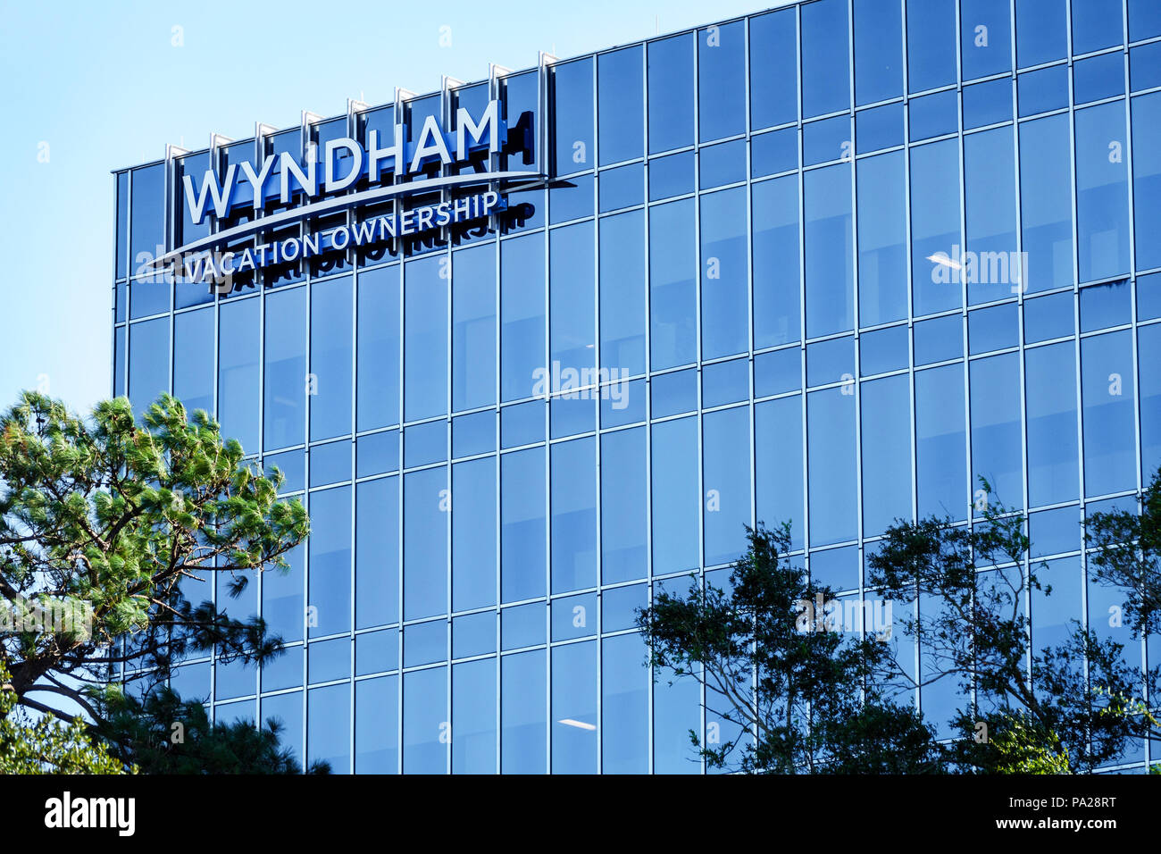 Orlando, Florida, Wyndham Vacation Ownership, sede corporativa, agencia de multipropiedad, edificio, exterior, señal, FL171029125 Foto de stock