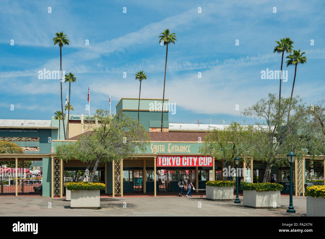 Los Angeles, 8 de abr de: La entrada de Santa Anita Park el 8 de abril de 2018, en Los Angeles, California Foto de stock
