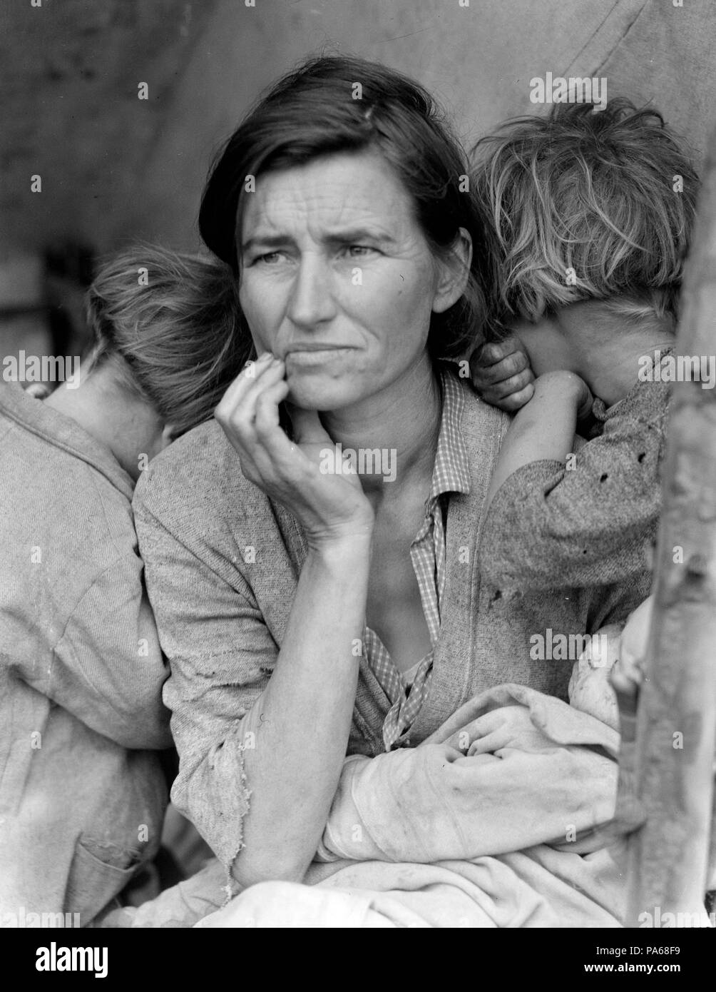 Dorothea Lange / Madre "migrantes", Nipomo, 1936. Foto de stock