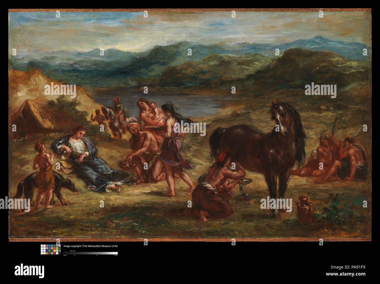 Ovidio entre los escitas. Artista Eugène Delacroix (Francés, 17981863