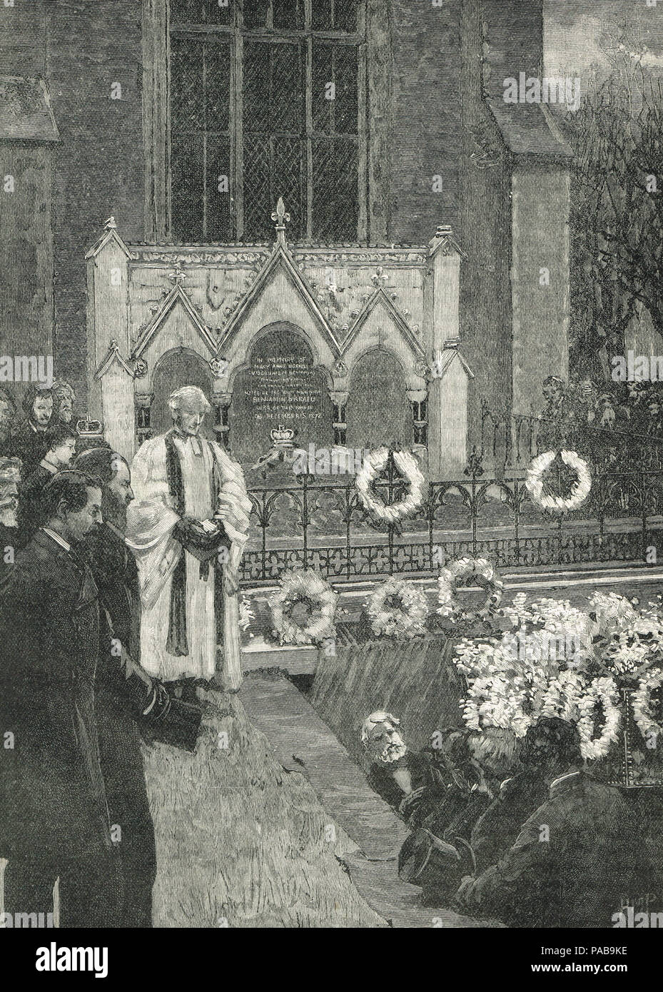 Funeral de Benjamin Disraeli en Hughenden, 26 de abril de 1880 Foto de stock