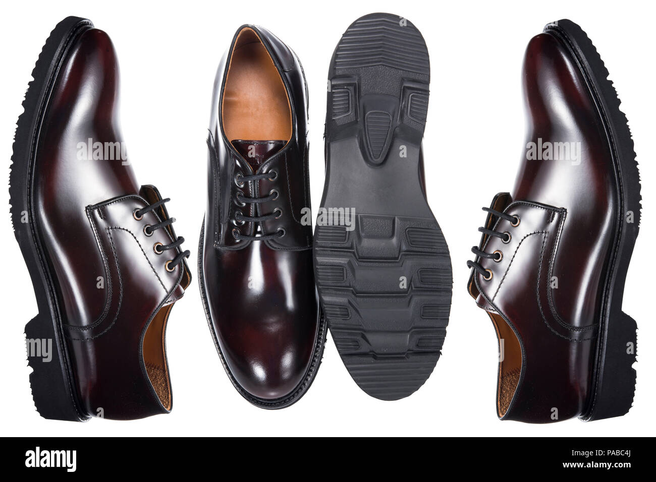 Classic hombres zapatos de cuero con purpurina y el tinte de color borgoña  Fotografía de stock - Alamy