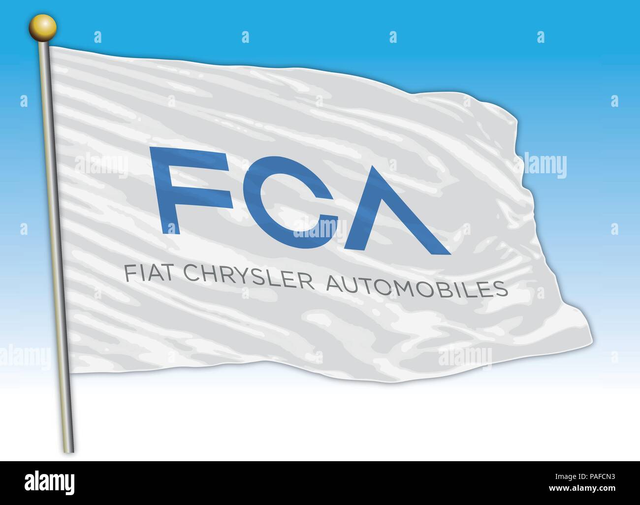 Símbolo de la bandera industrias FCA, editorial Ilustración del Vector