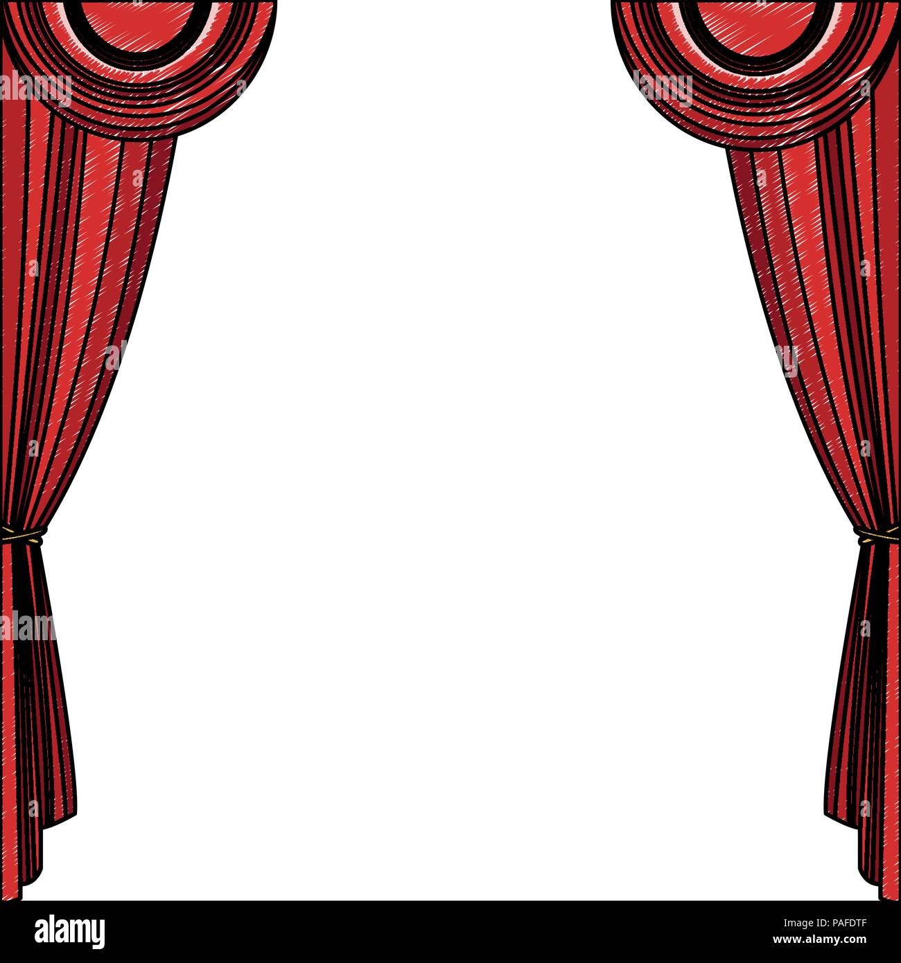 Cortinas de teatro aislado ilustración vectorial diseño gráfico Imagen  Vector de stock - Alamy