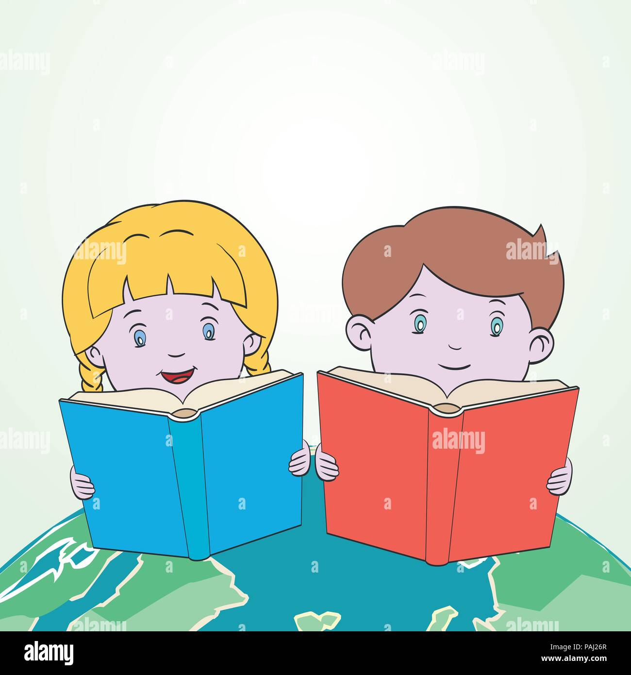 Niños leyendo animados fotografías e imágenes de alta resolución - Alamy