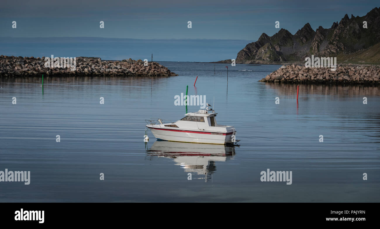 Puerto Bleik, Andoya, Noruega. Foto de stock
