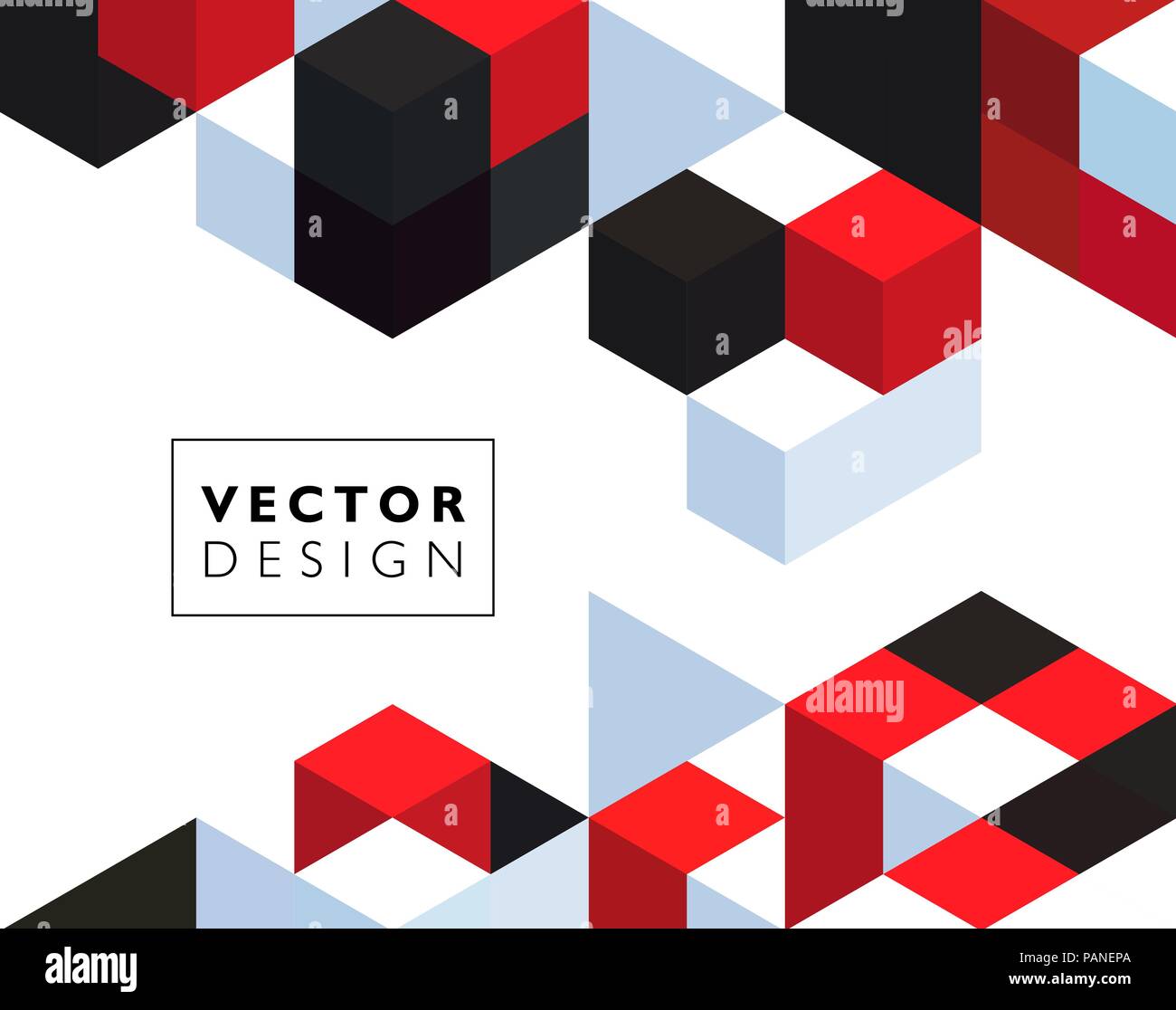 Resumen antecedentes con cubos de color y grid Ilustración del Vector