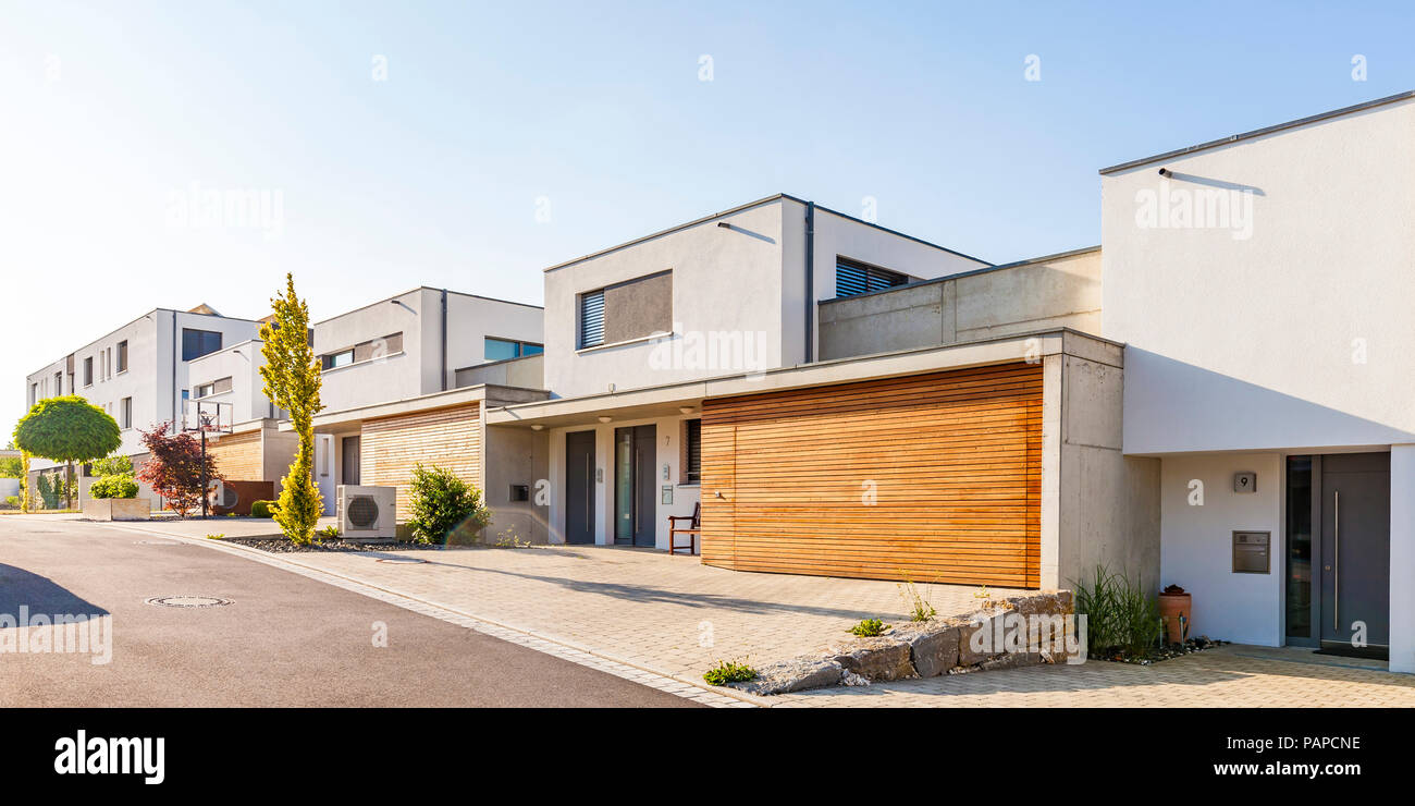 Alemania, Blaustein, ahorro energético casas unifamiliares Foto de stock