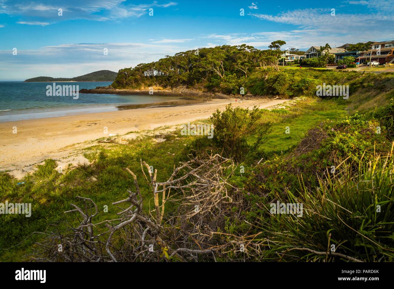 Nelson Bay en Port Stephens en Nueva Gales del Sur, Australia Foto de stock