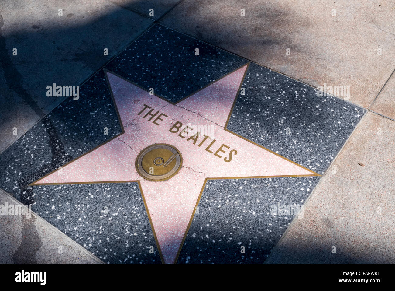 Los Beatles estrella en el Paseo de la Fama de Hollywood Boulevard, Los Ángeles, Los Ángeles, California, EE.UU. Foto de stock