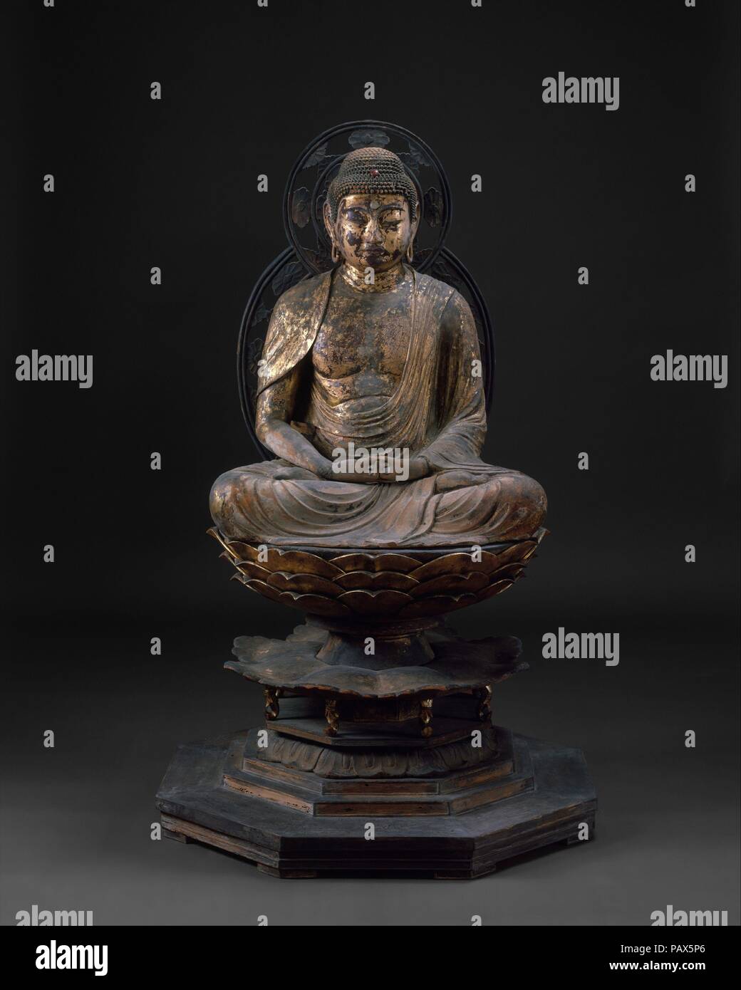 10.5cm piedra aspecto y Plata Buda de oración para Jardines Zen