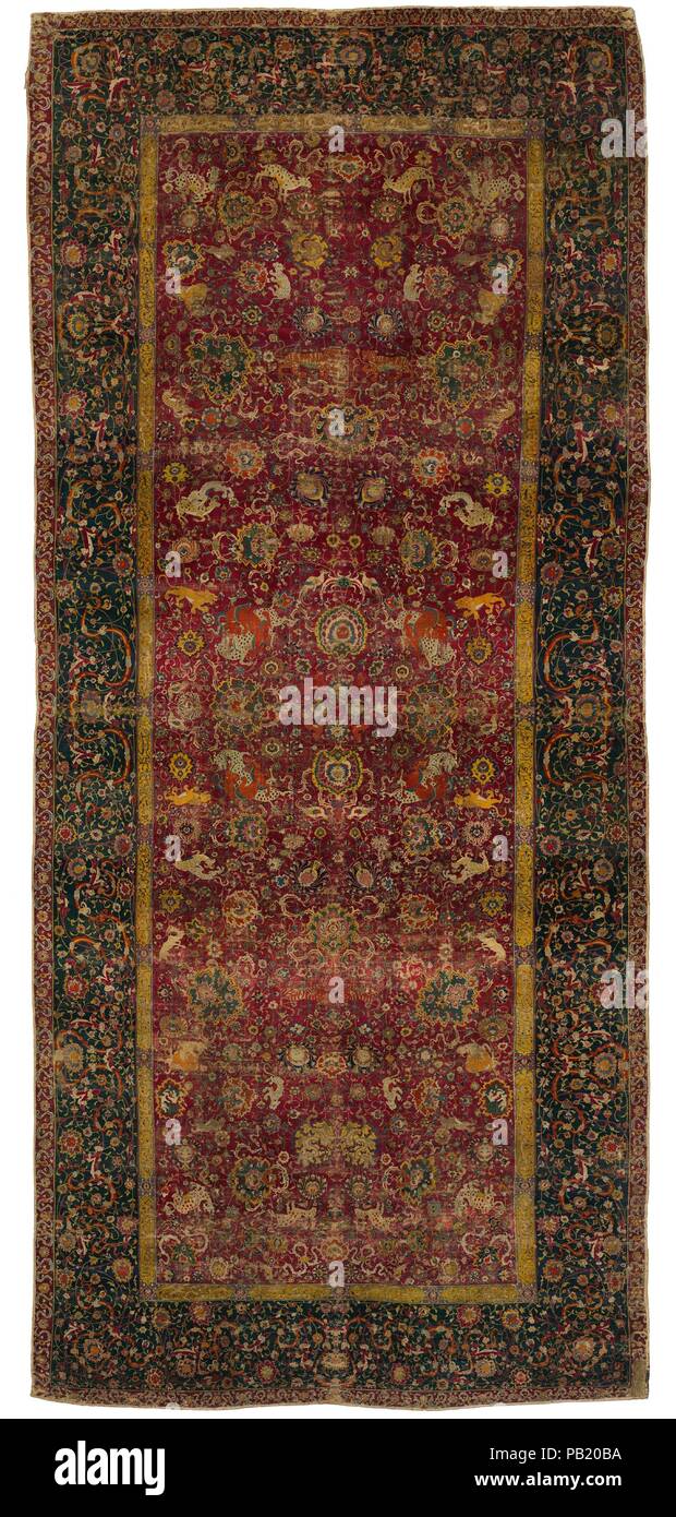Safavid Court Fotos e Imágenes de stock Alamy Kirman de Flores. Alfombra Antigua Persa. 5,25 x 3,30 m.
