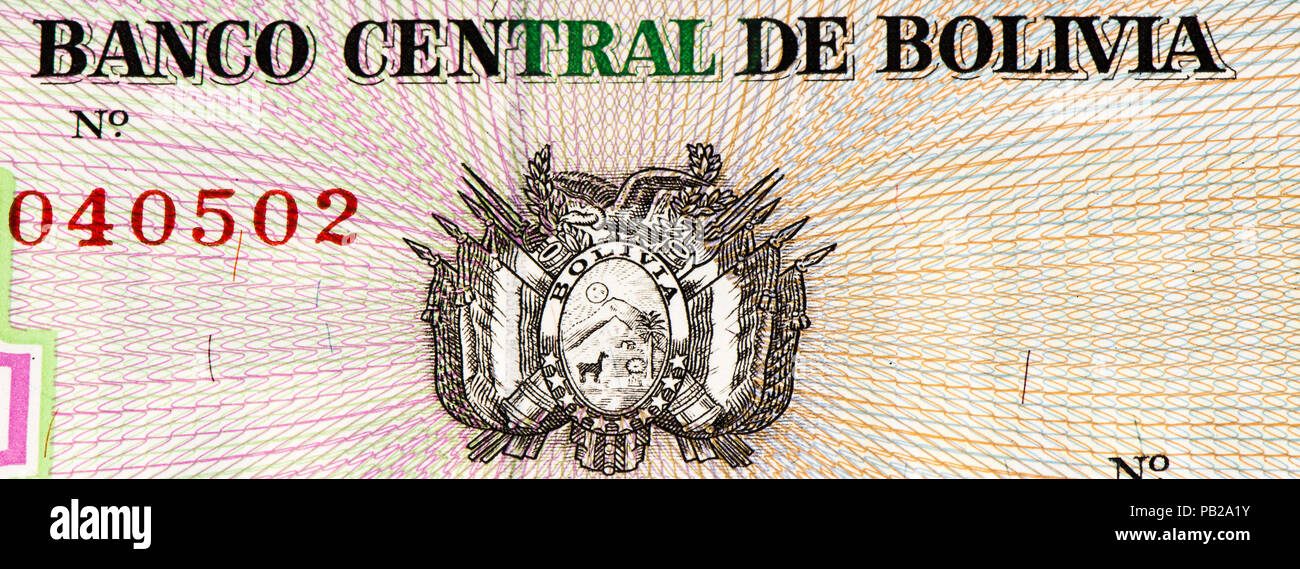 1000 bolivianos Bank note. Bolivianos es la moneda nacional de Bolivia