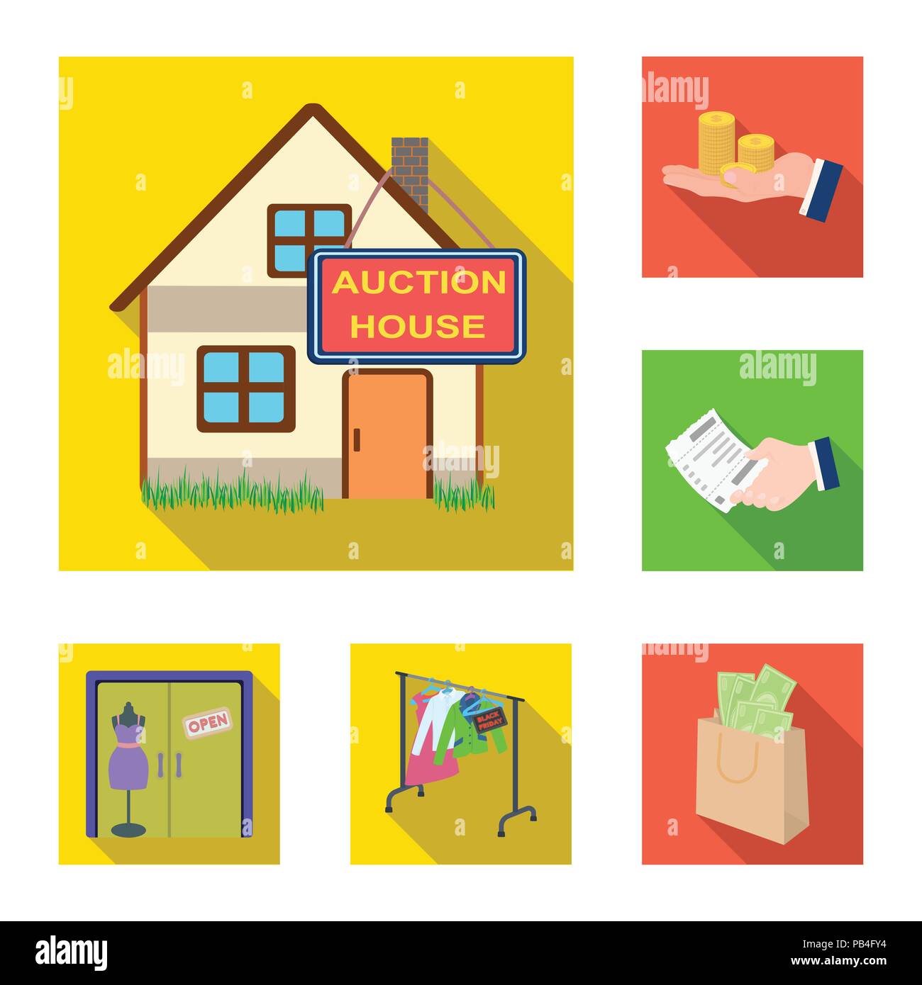 y negocios iconos planas en conjunto para el diseño. Compra