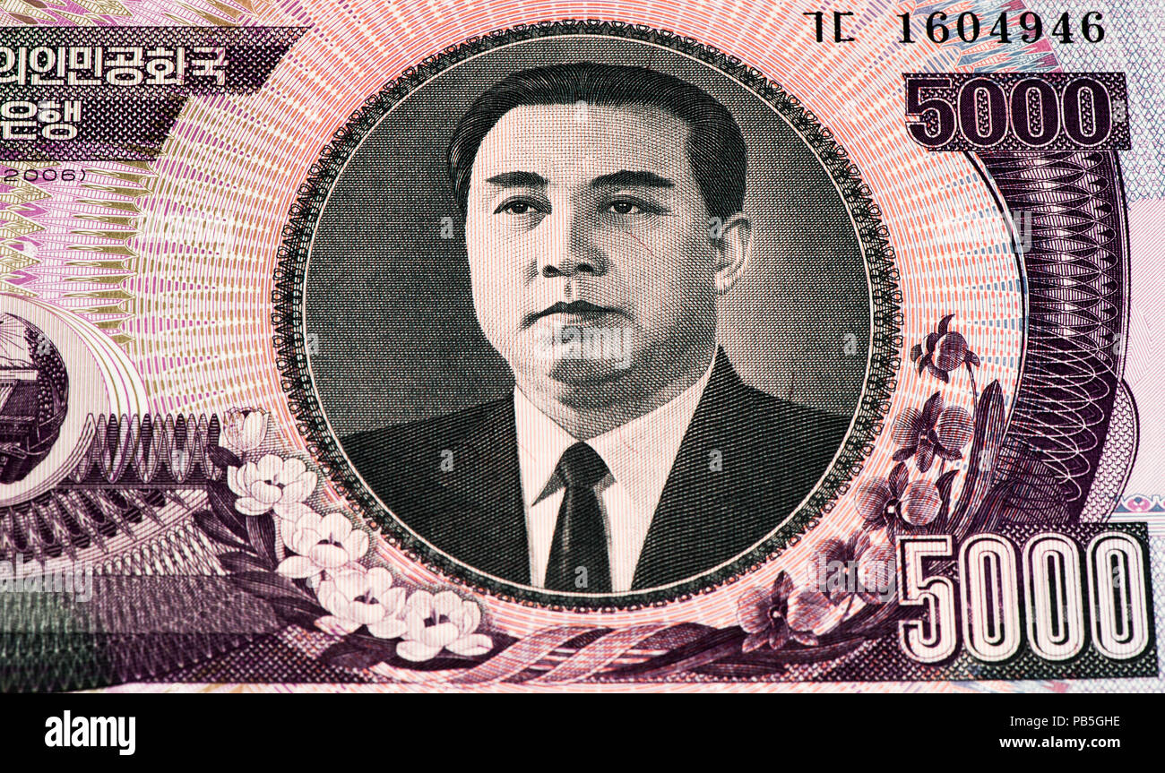 5000 Corea Del Norte Gan El Billete De Banco Corea Del Norte Gan La 5000-corea-del-norte-gan-el-billete-de-banco-corea-del-norte-gan-la